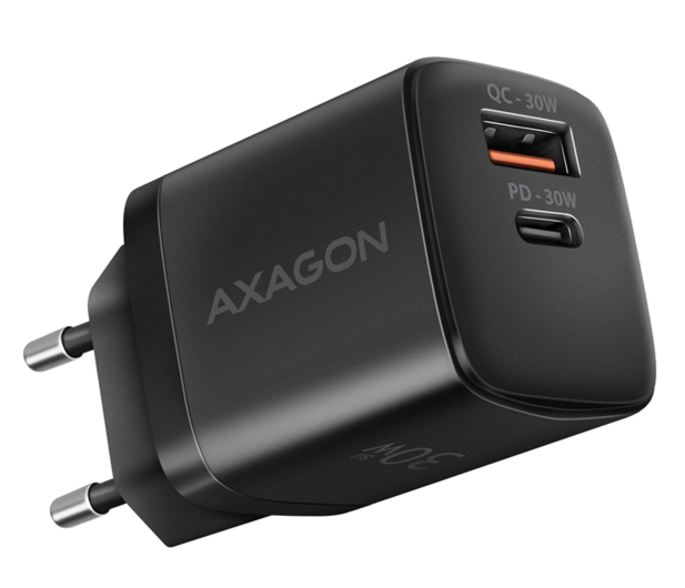 Axagon ACU-PQ30, Sil 30W, 2x port, PD3.0/PPS/QC4+/SFC/AFC/Apple - 1353459 - zdjęcie